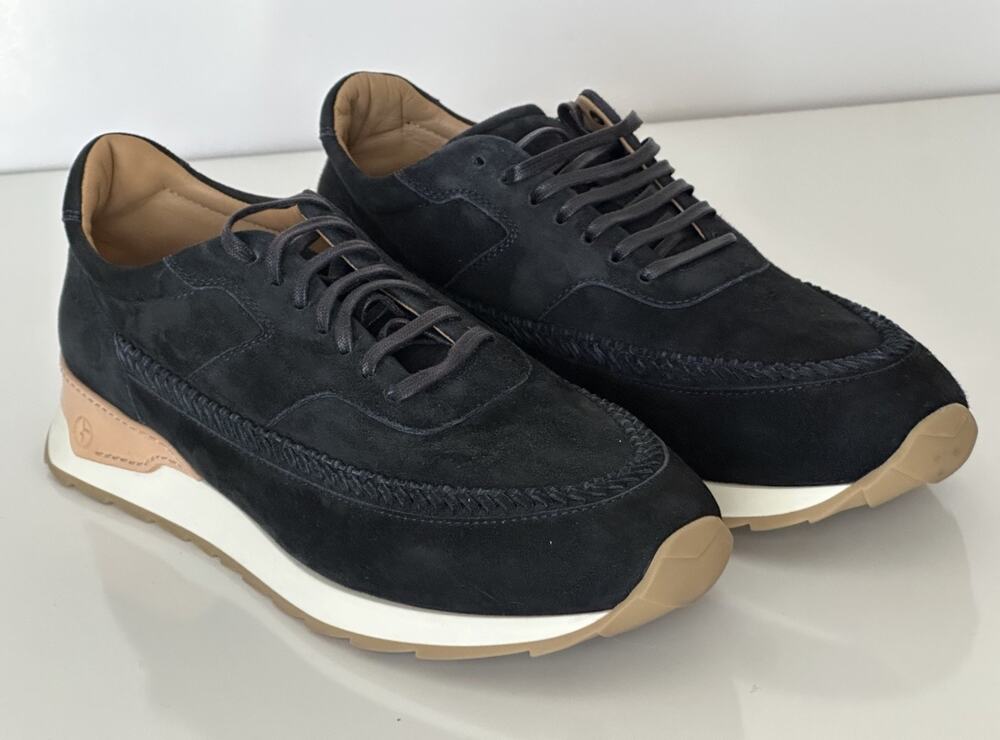 Giorgio Armani Men’s Blue Suede Sneakers 9.5 US (8.5 IT) X2X179 Italy NIB $895